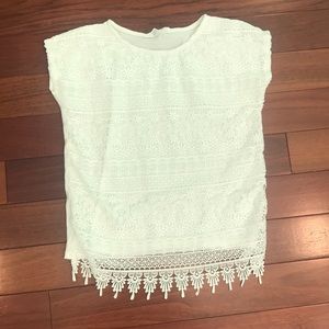 H&M white lace shirt